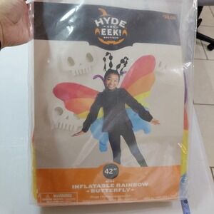 Costume Kids Ages 8 + Inflatable Rainbow Butterfly Wings 42"‎ Halloween Party